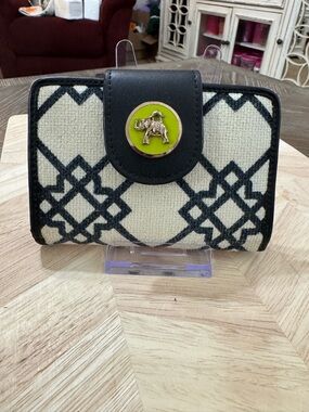 Spartina 449 Seven Oaks Yacht Club Mini Wallet Patterned Black & Cream